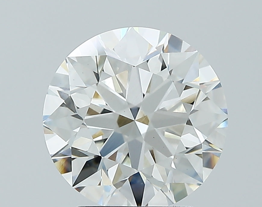3.02 Carat Round Lab Diamond with  Cut Diamond in 14KT  view 1
