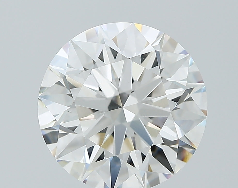 3.05 Carat Round Lab Diamond with  Cut Diamond in 14KT  view 1
