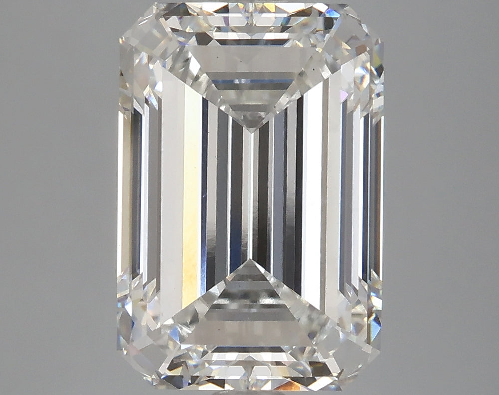 5.5 Carat Emerald Lab Diamond with  Cut Diamond in 14KT  view 1
