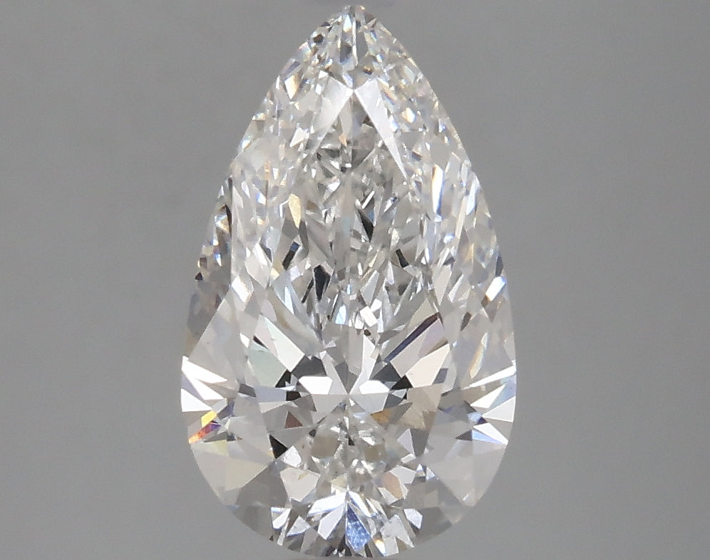 2.07 Carat Pear Lab Diamond with  Cut Diamond in 14KT  view 1
