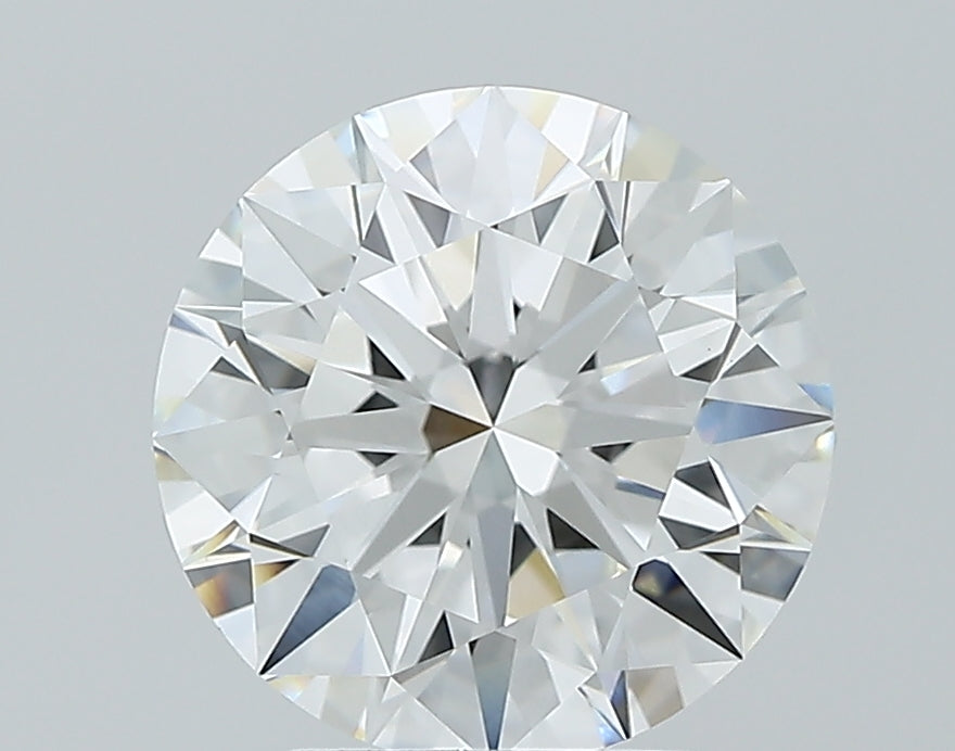3.19 Carat Round Lab Diamond with  Cut Diamond in 14KT  view 1
