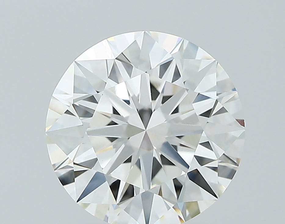 2.74 Carat Round Lab Diamond with  Cut Diamond in 14KT  view 1
