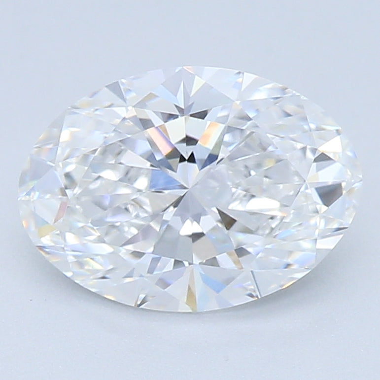 1.01 Carat Oval Lab Diamond with  Cut Diamond in 14KT  view 1
