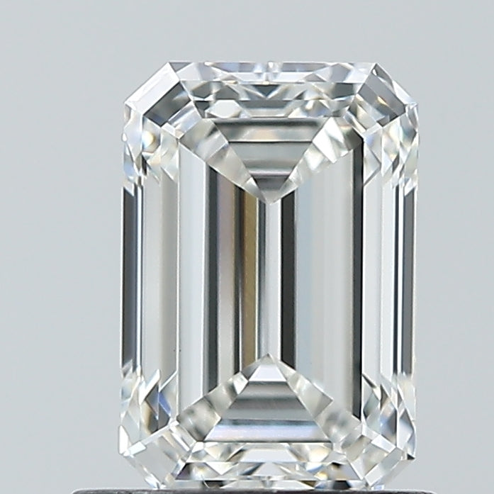 1.04 Carat Emerald Lab Diamond with  Cut Diamond in 14KT  view 1
