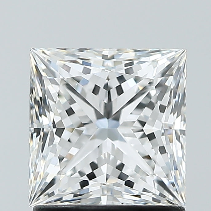 1.44 Carat Princess Lab Diamond with  Cut Diamond in 14KT  view 1
