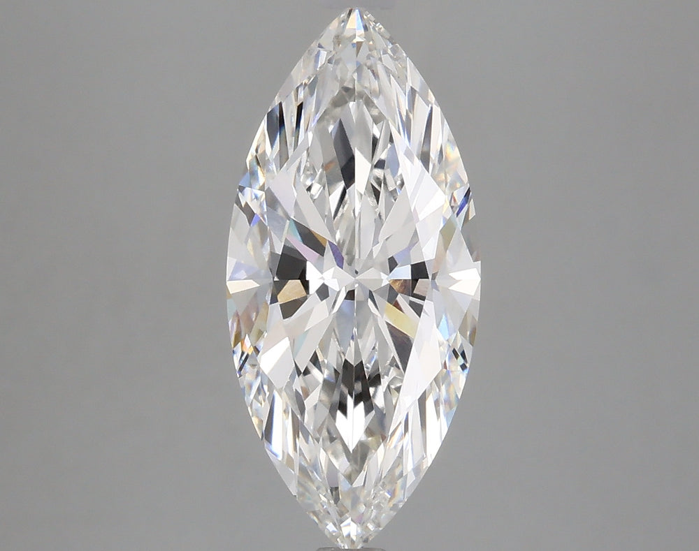 3.03 Carat Marquise Lab Diamond with  Cut Diamond in 14KT  view 1
