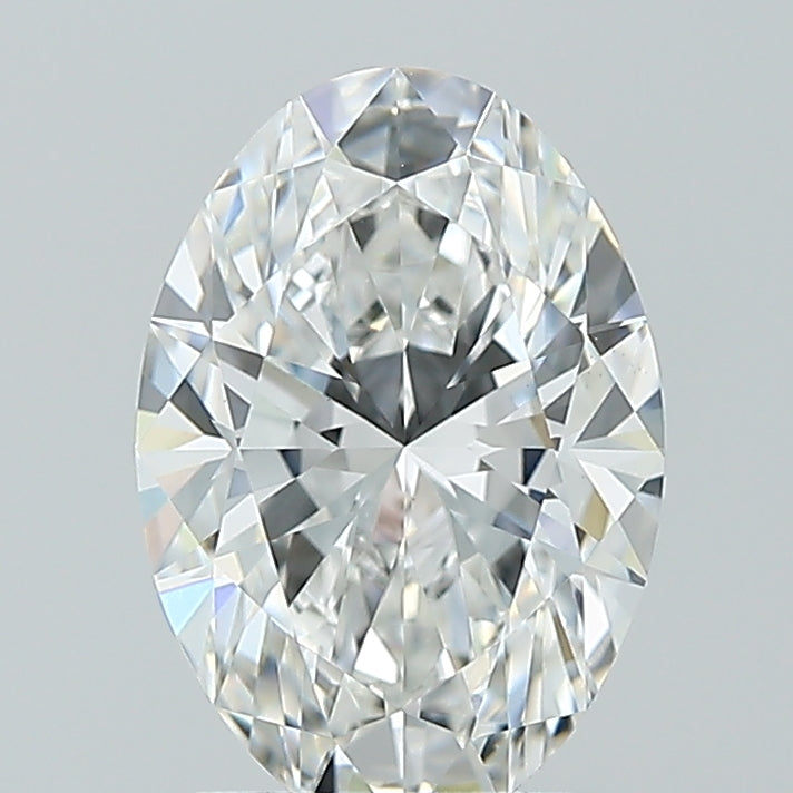 2.07 Carat Oval Lab Diamond with  Cut Diamond in 14KT  view 1
