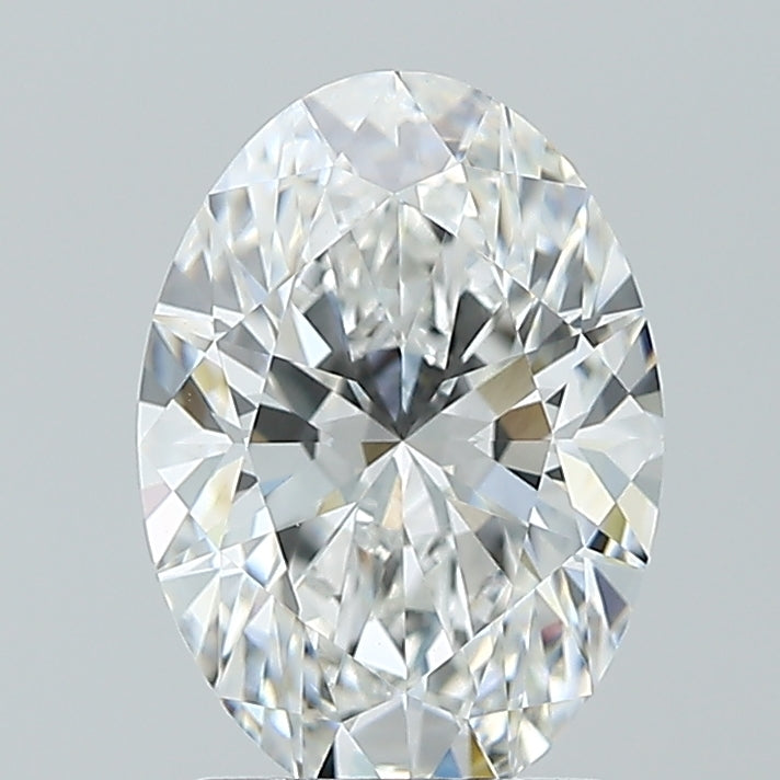 2.07 Carat Oval Lab Diamond with  Cut Diamond in 14KT  view 1
