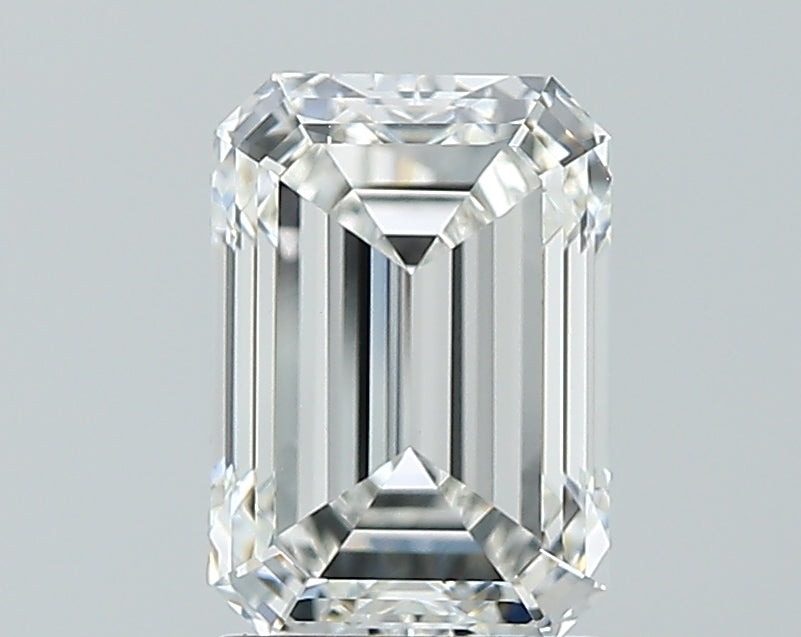 2.09 Carat Emerald Lab Diamond with  Cut Diamond in 14KT  view 1
