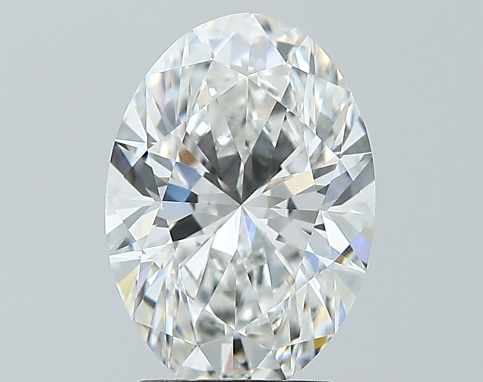 2.75 Carat Oval Lab Diamond with  Cut Diamond in 14KT  view 1
