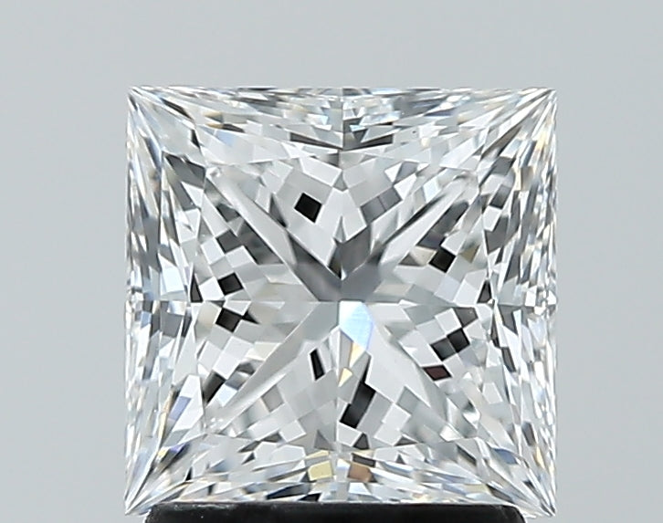 1.82 Carat Princess Lab Diamond with  Cut Diamond in 14KT  view 1
