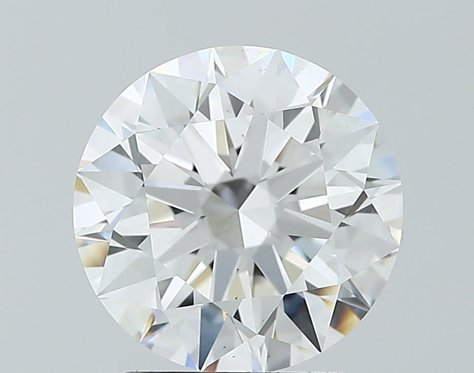 2.63 Carat Round Lab Diamond with  Cut Diamond in 14KT  view 1
