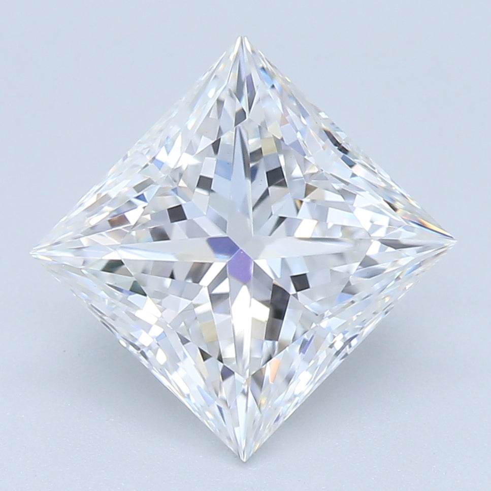 1.86 Carat Princess Lab Diamond with  Cut Diamond in 14KT  view 1
