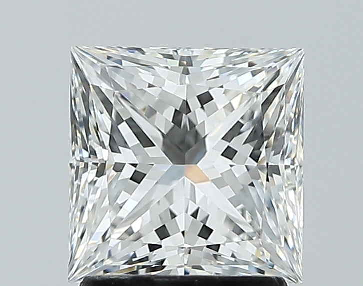 1.8 Carat Princess Lab Diamond with  Cut Diamond in 14KT  view 1
