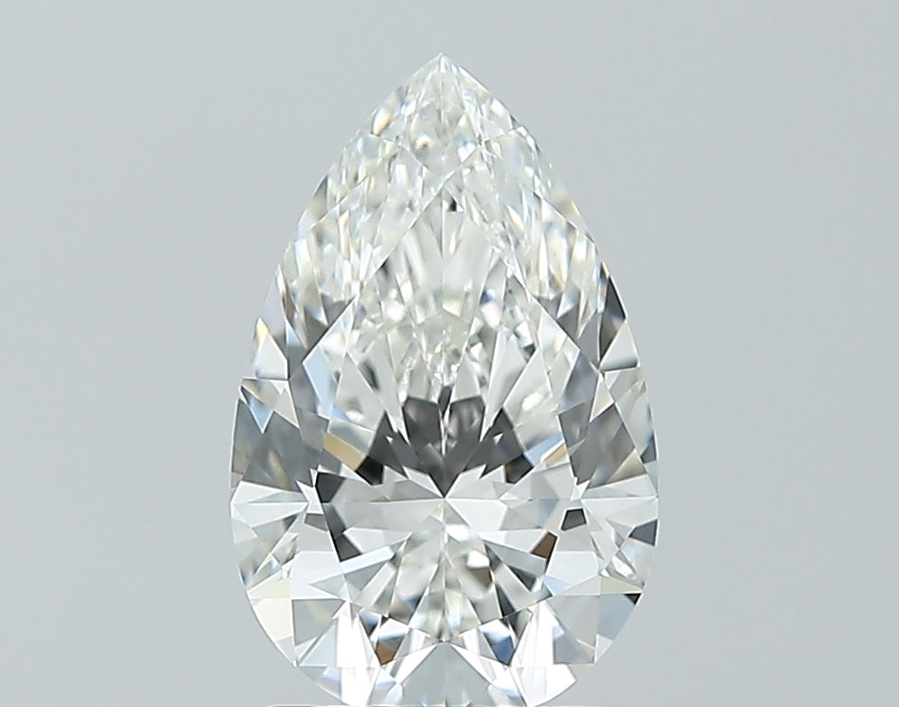 2.09 Carat Pear Lab Diamond with  Cut Diamond in 14KT  view 1
