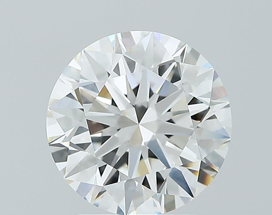 2.7 Carat Round Lab Diamond with  Cut Diamond in 14KT  view 1
