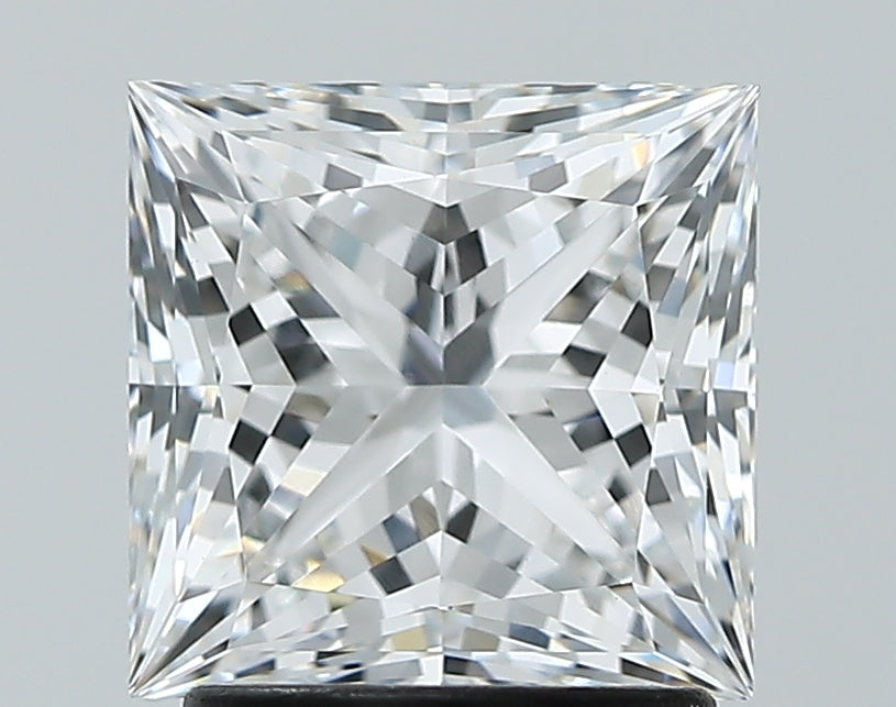 2.09 Carat Princess Lab Diamond with  Cut Diamond in 14KT  view 1
