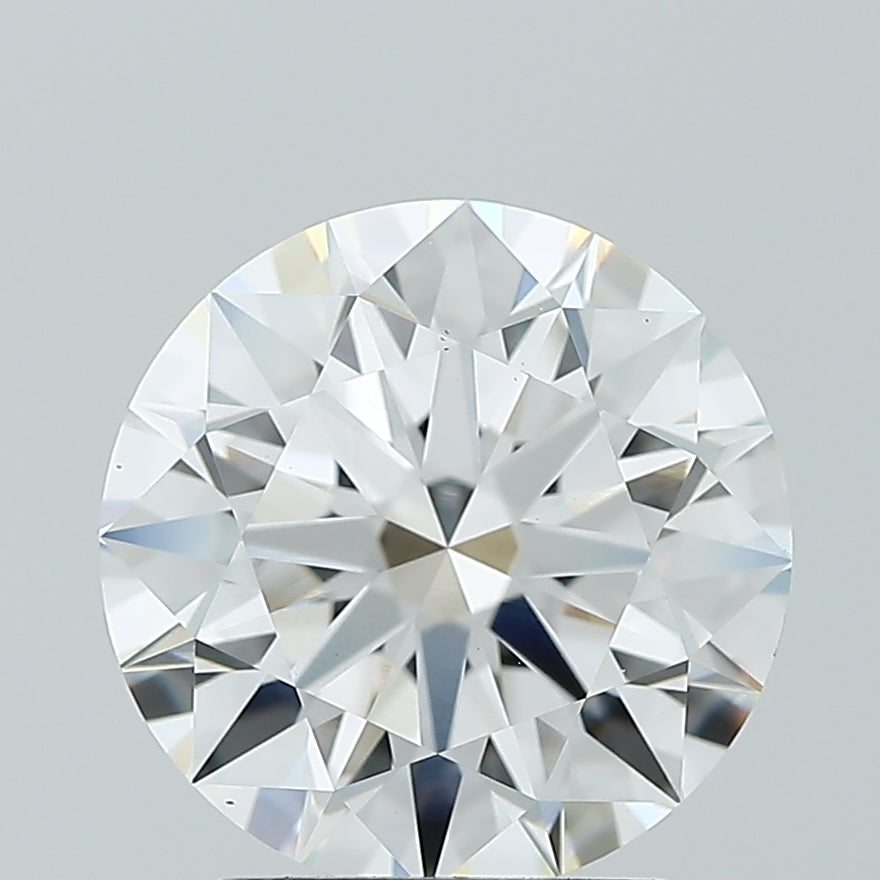 2.63 Carat Round Lab Diamond with  Cut Diamond in 14KT  view 1
