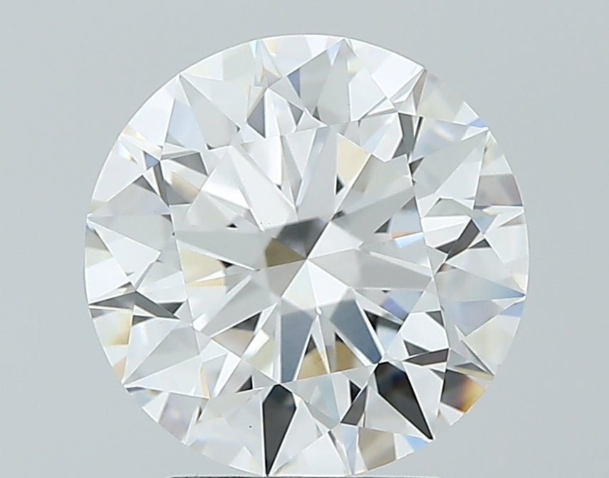 3.16 Carat Round Lab Diamond with  Cut Diamond in 14KT  view 1
