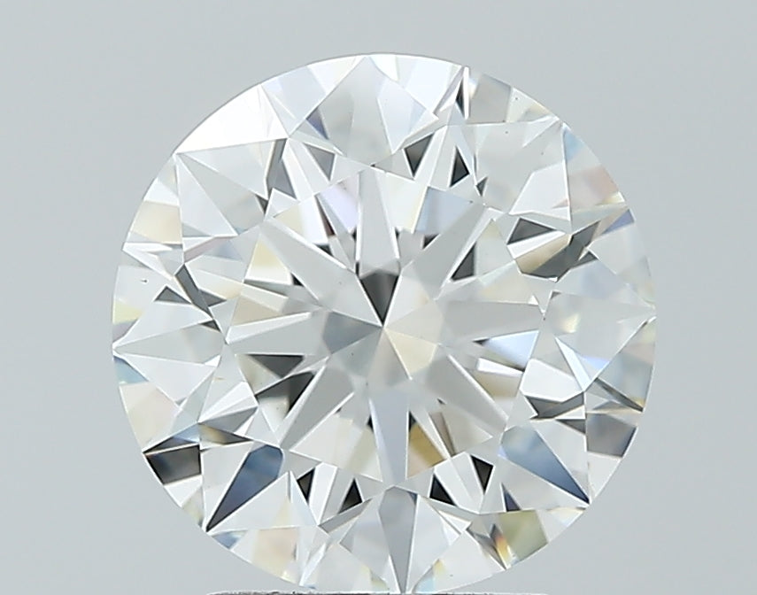 3.03 Carat Round Lab Diamond with  Cut Diamond in 14KT  view 1
