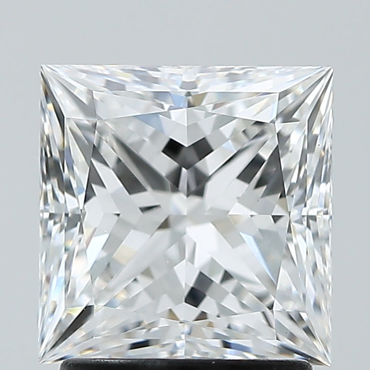 2.03 Carat Princess Lab Diamond with  Cut Diamond in 14KT  view 1
