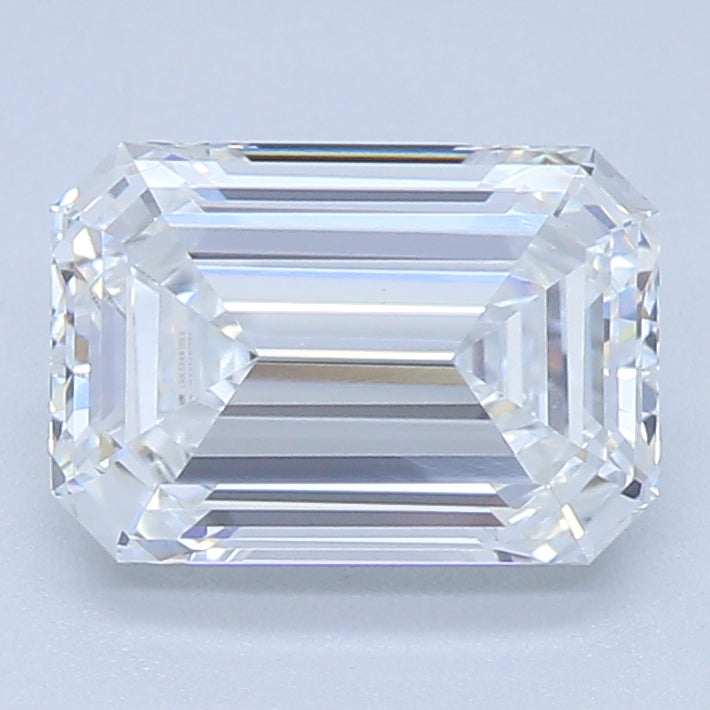 1.01 Carat Emerald Lab Diamond with  Cut Diamond in 14KT  view 1
