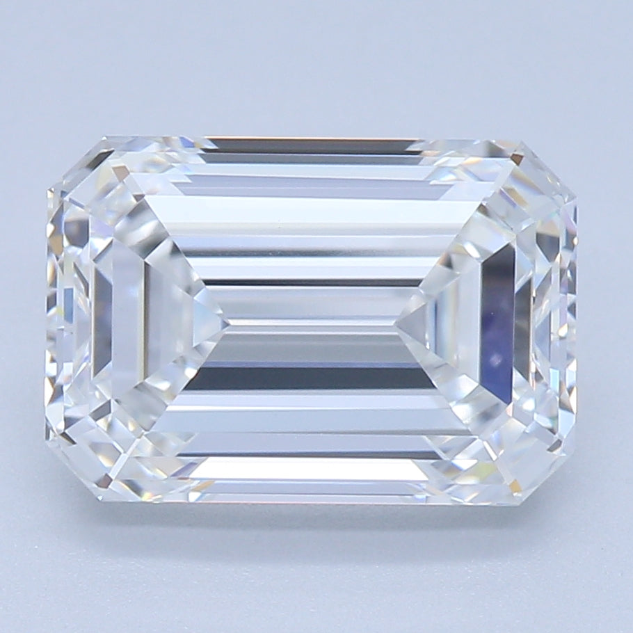 2.07 Carat Emerald Lab Diamond with  Cut Diamond in 14KT  view 1
