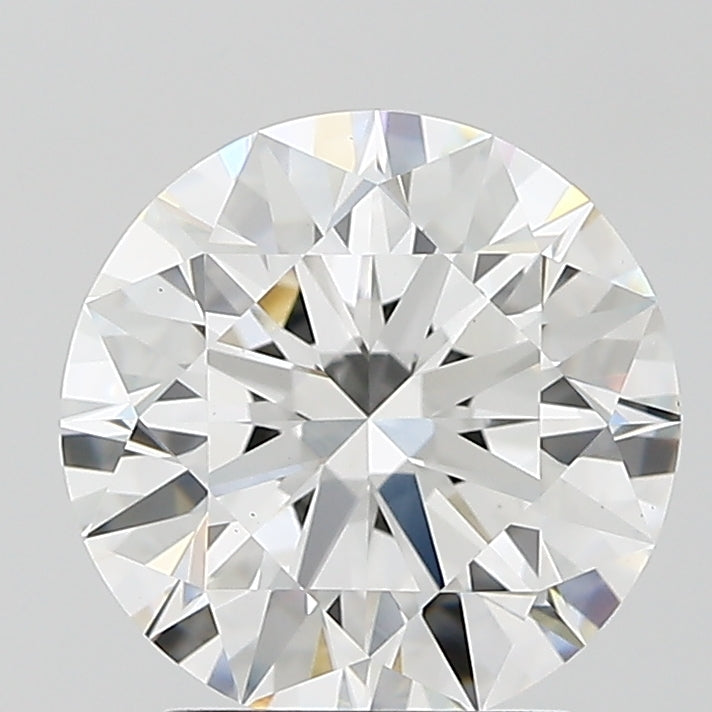 2.51 Carat Round Lab Diamond with  Cut Diamond in 14KT  view 1
