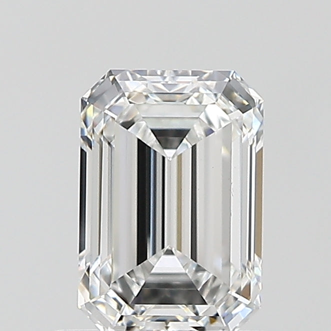 1.09 Carat Emerald Lab Diamond with  Cut Diamond in 14KT  view 1
