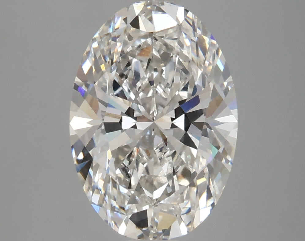 3.1 Carat Oval Lab Diamond with  Cut Diamond in 14KT  view 1
