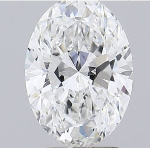 2.5 Carat Oval Lab Diamond with  Cut Diamond in 14KT  view 1
