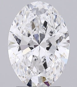 2.23 Carat Oval Lab Diamond with  Cut Diamond in 14KT  view 1
