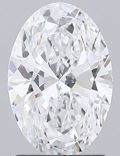 1.58 Carat Oval Lab Diamond with  Cut Diamond in 14KT  view 1
