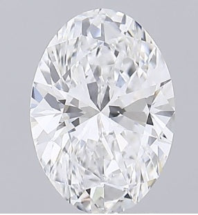 2.53 Carat Oval Lab Diamond with  Cut Diamond in 14KT  view 1

