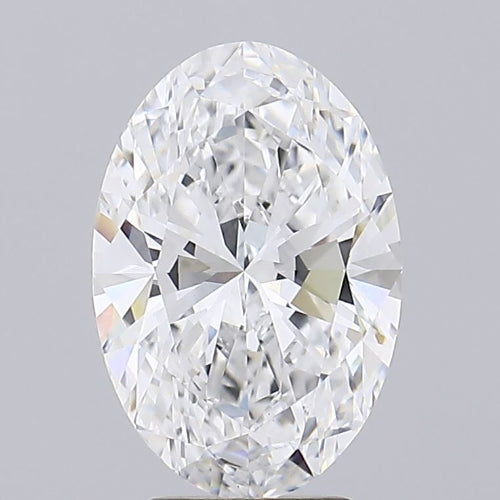 3.71 Carat Oval Lab Diamond with  Cut Diamond in 14KT  view 1
