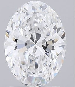 2.03 Carat Oval Lab Diamond with  Cut Diamond in 14KT  view 1

