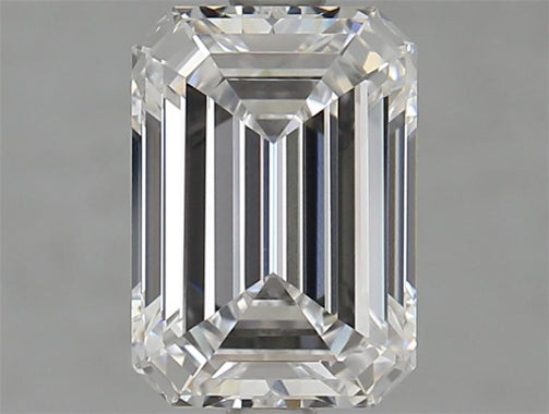 2.16 Carat Emerald Lab Diamond with  Cut Diamond in 14KT  view 1
