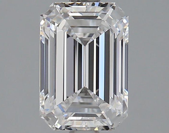 2.01 Carat Emerald Lab Diamond with  Cut Diamond in 14KT  view 1
