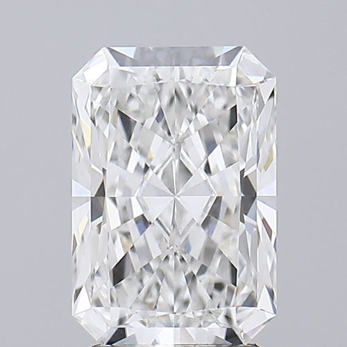 2.8 Carat Radiant Lab Diamond with  Cut Diamond in 14KT  view 1
