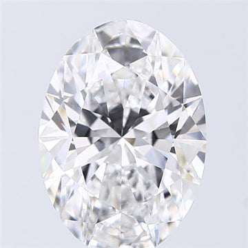 2.8 Carat Oval Lab Diamond with  Cut Diamond in 14KT  view 1
