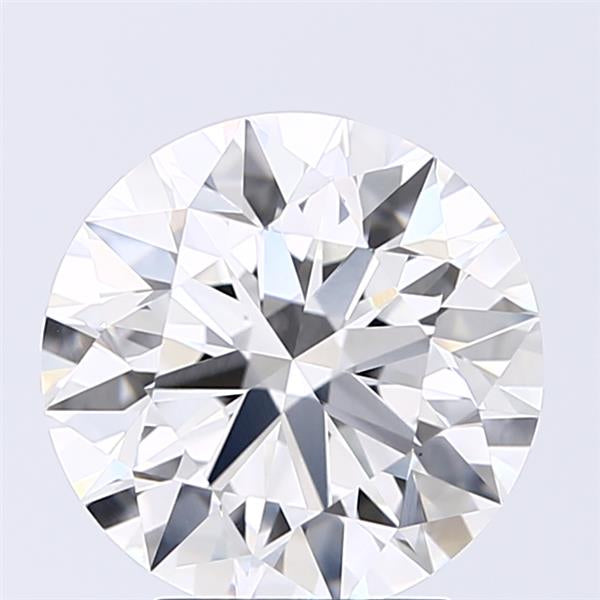 2.74 Carat Round Lab Diamond with  Cut Diamond in 14KT  view 1
