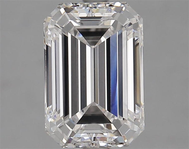 2.7 Carat Emerald Lab Diamond with  Cut Diamond in 14KT  view 1
