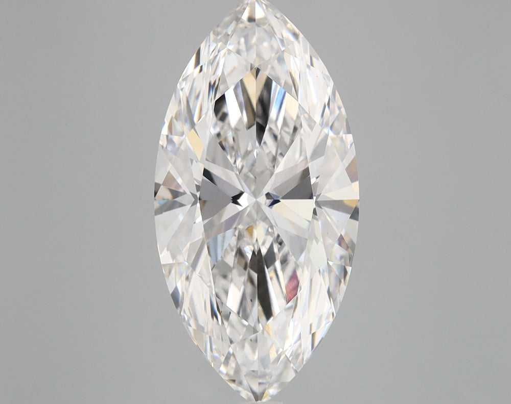 4.0 Carat Marquise Lab Diamond with  Cut Diamond in 14KT  view 1
