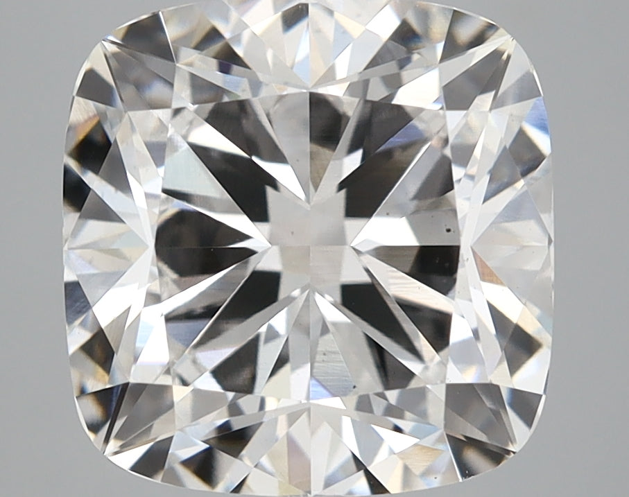 5.05 Carat Cushion Lab Diamond with  Cut Diamond in 14KT  view 1
