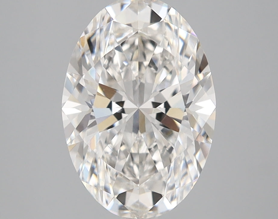 2.06 Carat Oval Lab Diamond with  Cut Diamond in 14KT  view 1
