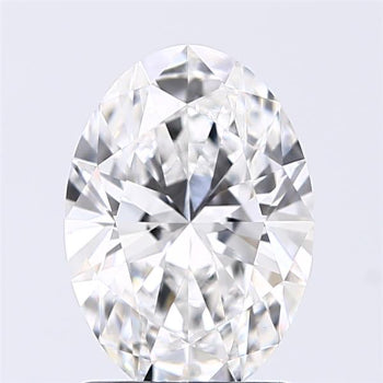 1.34 Carat Oval Lab Diamond with  Cut Diamond in 14KT  view 1
