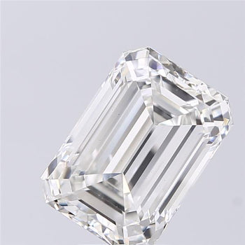 3.06 Carat Emerald Lab Diamond with  Cut Diamond in 14KT  view 1
