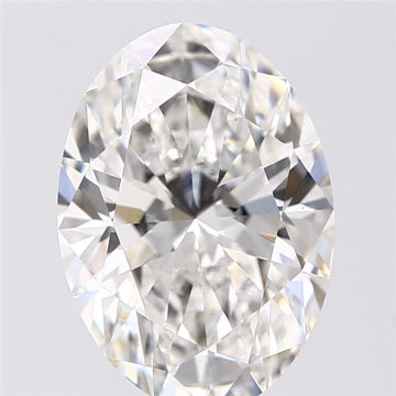 2.81 Carat Oval Lab Diamond with  Cut Diamond in 14KT  view 1
