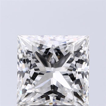 3.02 Carat Princess Lab Diamond with  Cut Diamond in 14KT  view 1
