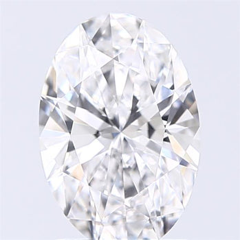 1.36 Carat Oval Lab Diamond with  Cut Diamond in 14KT  view 1
